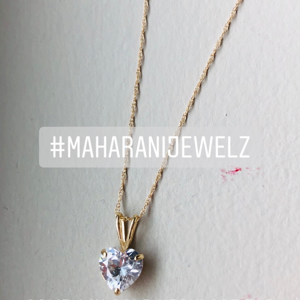 Heart shaped necklace 14k gold